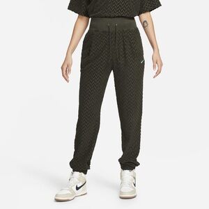 {Nike} "Everyday Modern Loose Fit High Waist" Green Textured Terry Joggers